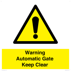 Warning Automatic Gate Keep Clear